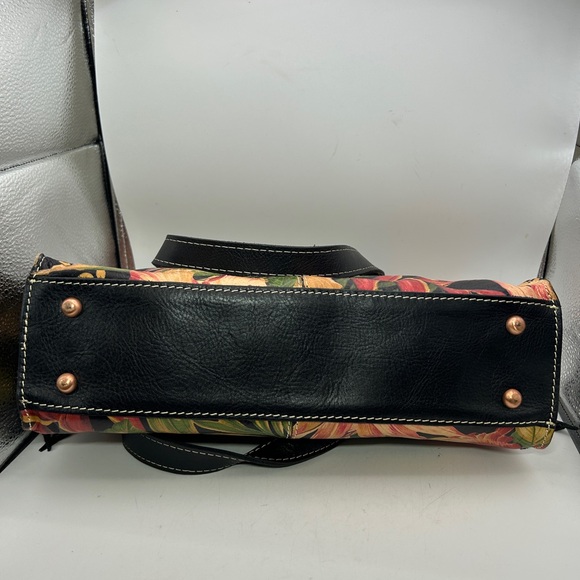 Patricia Nash satchel handbag purse leather multicolor Rienzo tropical escape - Picture 6 of 13